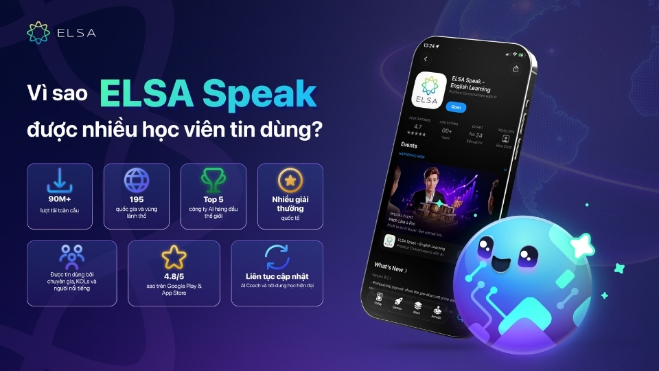 ELSA Speak được nhiều học viên tin dùng bởi những thành tựu và dấu ấn nổi bật ELSA Speak được nhiều học viên tin dùng bởi những thành tựu và dấu ấn nổi bật