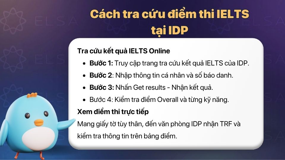 Cách tra cứu điểm thi IELTS online và trực tiếp tại IDP