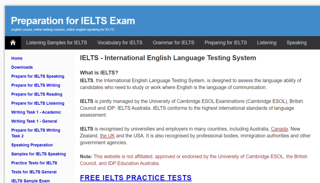 Trang Web Thi Thử IELTS Speaking Test Online Free - IELTS Exam