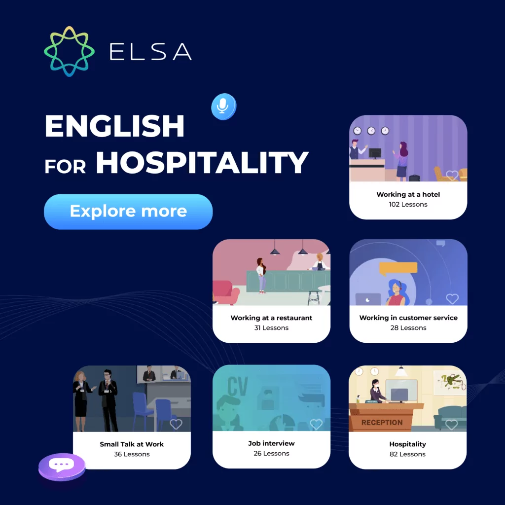 Hospitality industry | ELSA Speak 